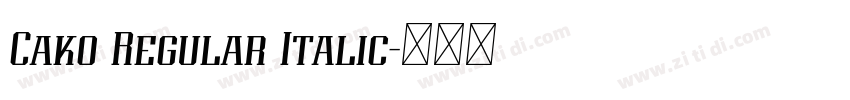 Cako Regular Italic字体转换